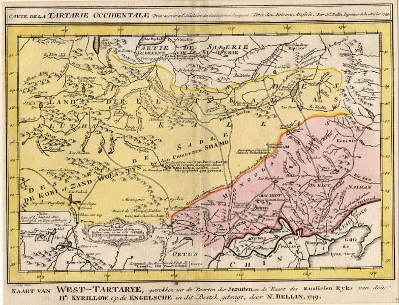 Kaart van West-Tartarye by J.N. Bellin/J. van der Schley