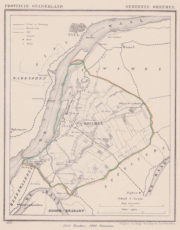 map communityplan Dreumel by Kuyper (Kuijper)