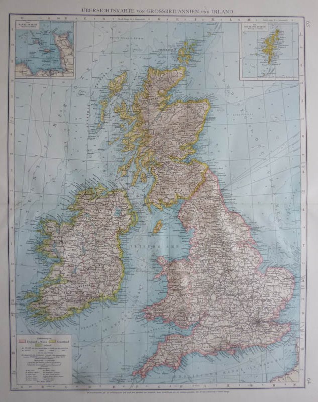 übersichtskarte von Grossbritanien und Irland by Richard Andree