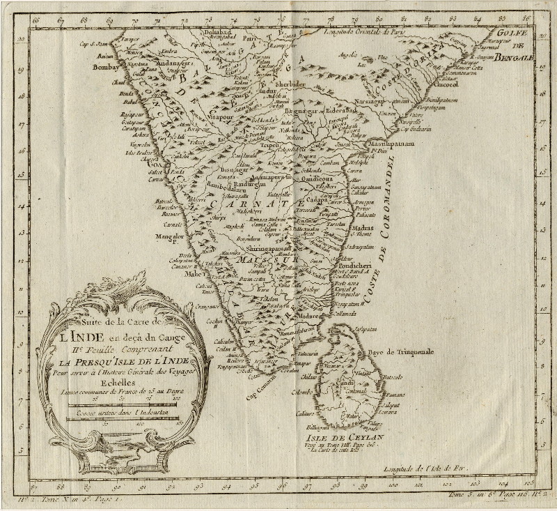 Suite de la carte de l´Inde en dec du Gange by Nicolas Bellin