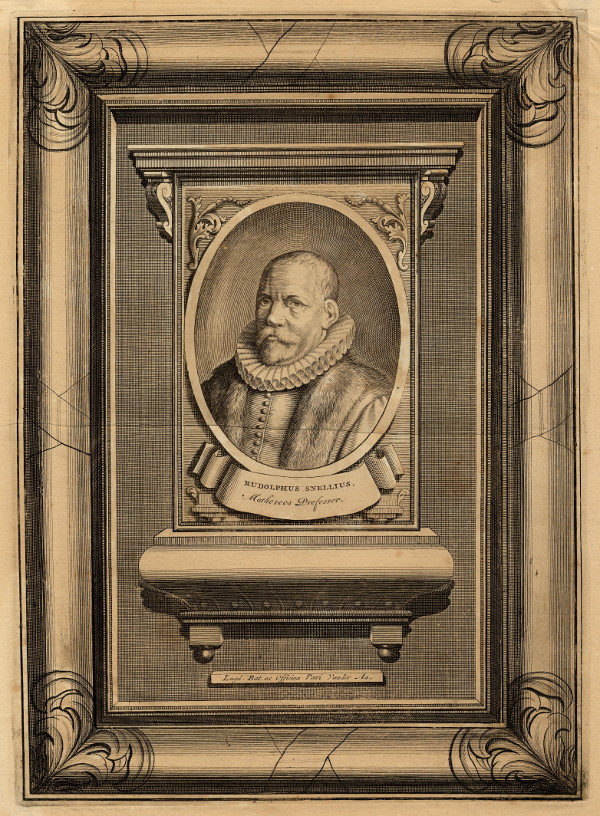 print Rudolphus Snellius, Matheseos Professor by Pieter van der Aa