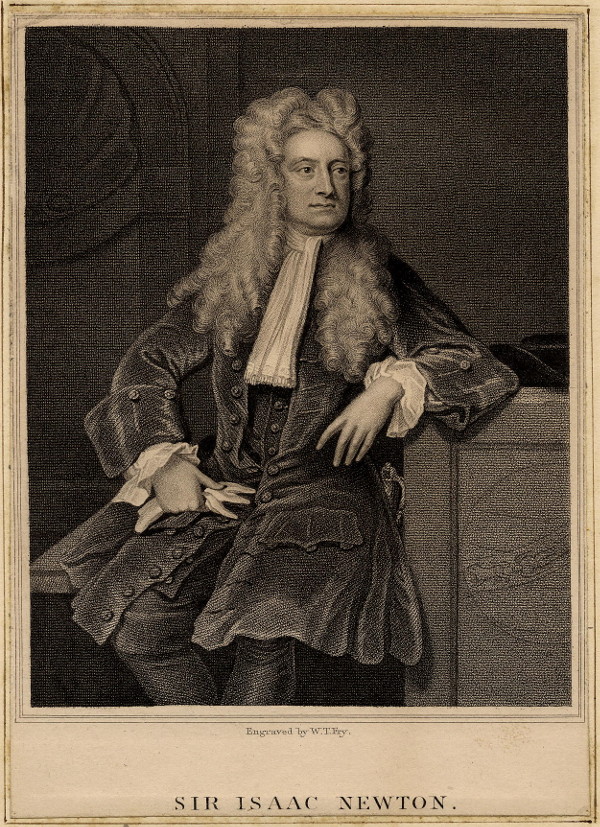 print Sir Isaac Newton by W.T. Fry naar G. Kneller