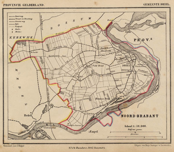 map communityplan Driel (in den Bommelerwaard) by Kuyper (Kuijper)