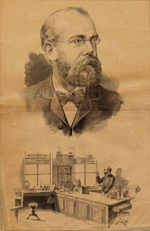 print Prof. Robert Koch by Johan Braakensiek