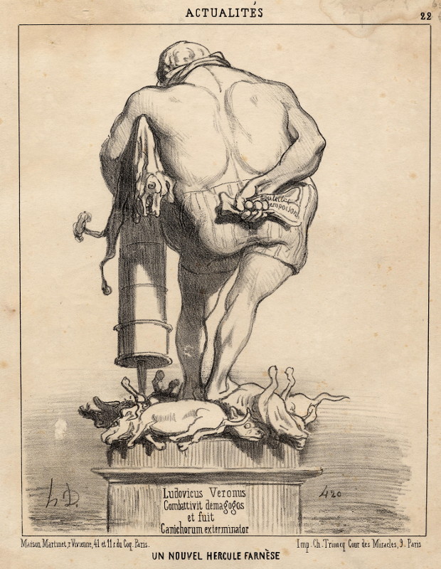 Un nouvel Hercule Farnese by Honoré Daumier