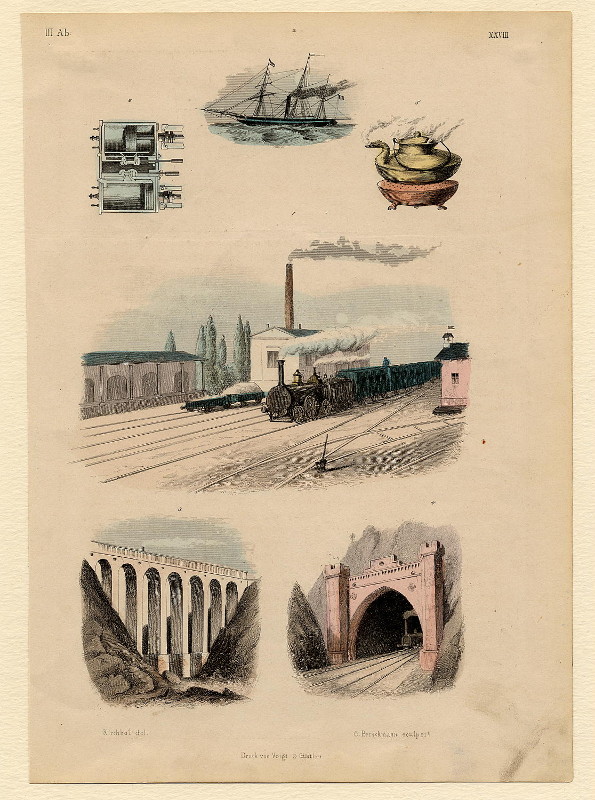 print Stoomlocomotief by G. Brinckmann naar Kirchhof