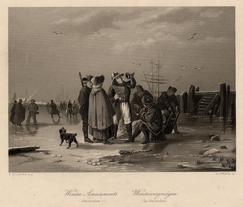 Winter amusements  / Wintervergnügen (Amsterdam) by W. French, naar C. Hilgers