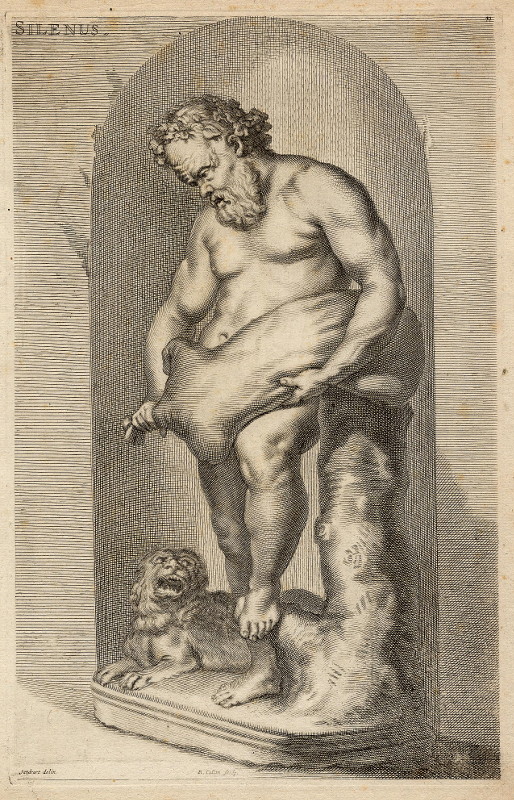 print Silenus by R. Collin naar Joachim von Sandrart