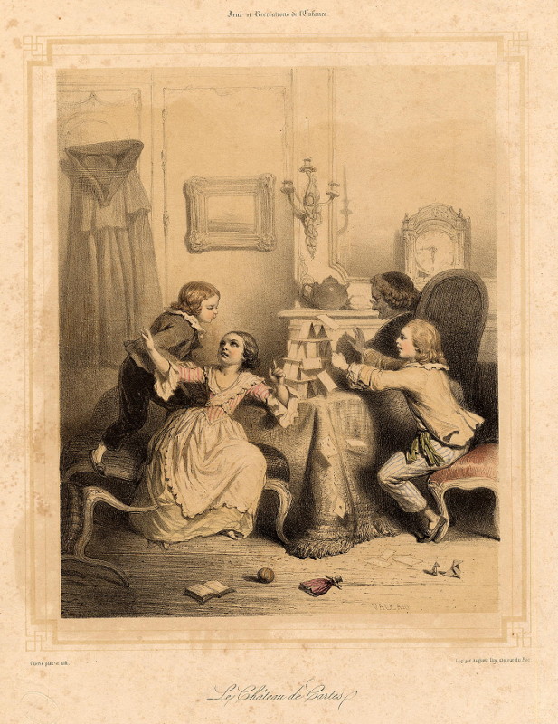 Le château de cartes by Augustin Bry, naar Theodore Valerio