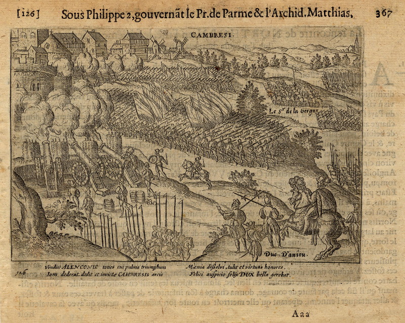 Sous Philippe 2, gouvernat le Pr. de Parme & l´Archid. Matthias, by Willem Baudartius