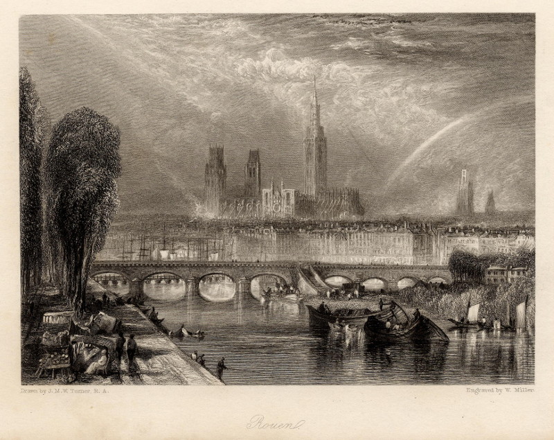 Rouen by W. Miller, naar J.W.M. Turner