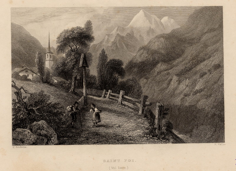 Saint Foi (Val Isere) by R. Wallis, W. Brockedon