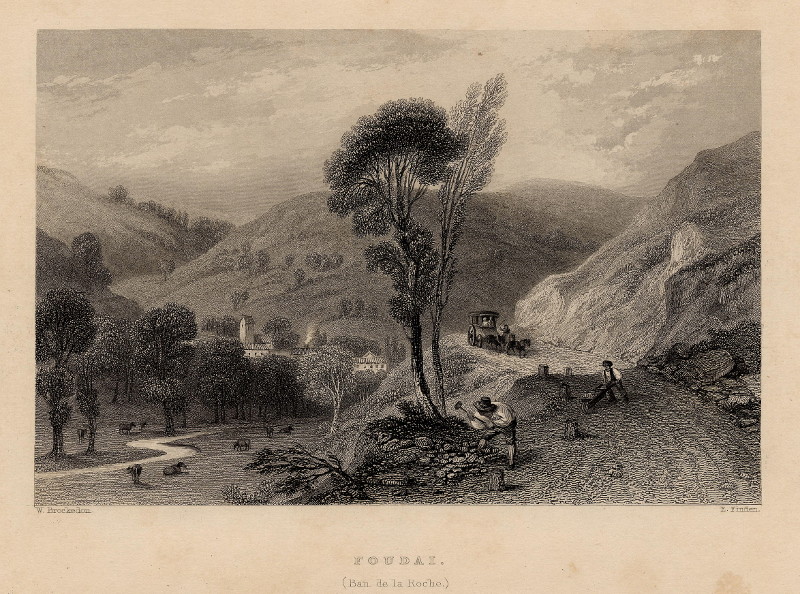 Foudai, Ban de la Roche by E. Finden, naar W. Brockedon