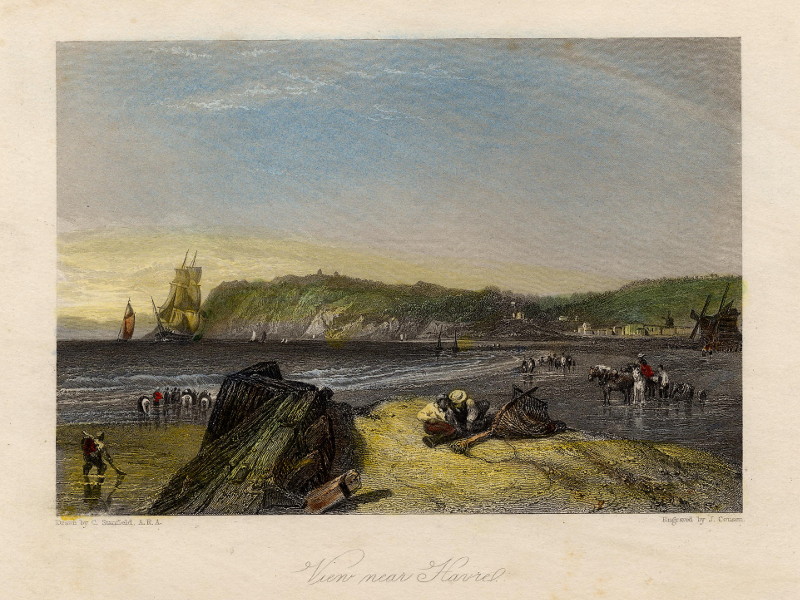 View near Havre by J. Cousen, naar C. Stanfield