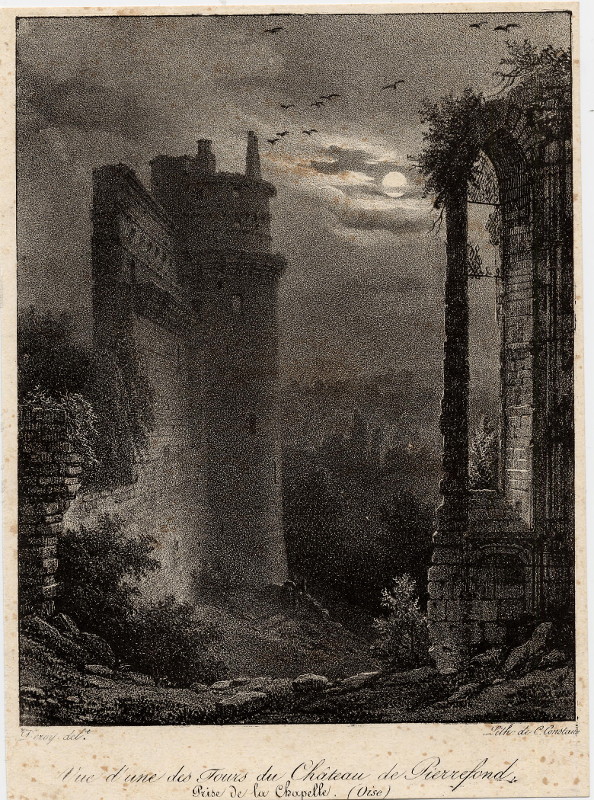 view Vue d´une des Tours du Chteau de Pierrefonds by C. Constance, naar Deroy