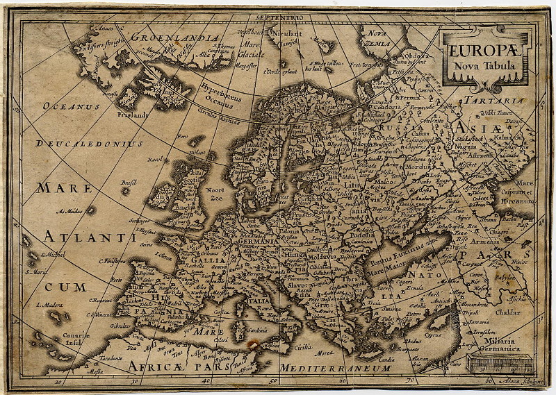 Europae Nova Tabula by J. Janssonius, A. Goos