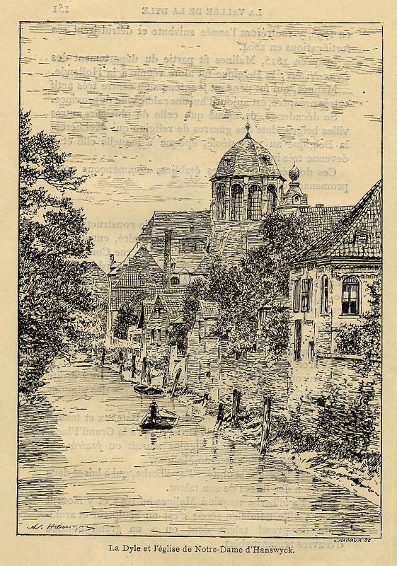 view La Dyle et l´église de Notre-Dame d´Hanswyck by J. Malvaux