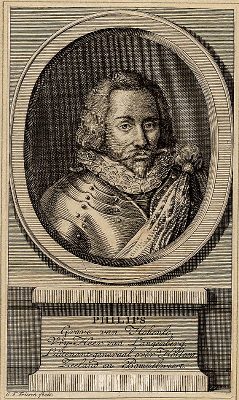print Philips, Grave van Hohenlo, Vrijheer van Langenberg by C.F. Fritsch