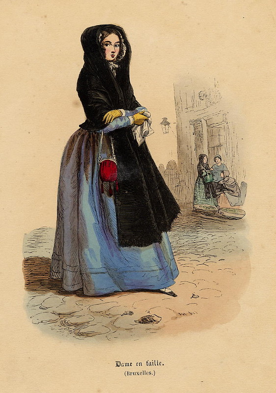 print Dame en faille (Bruxelles) by nn