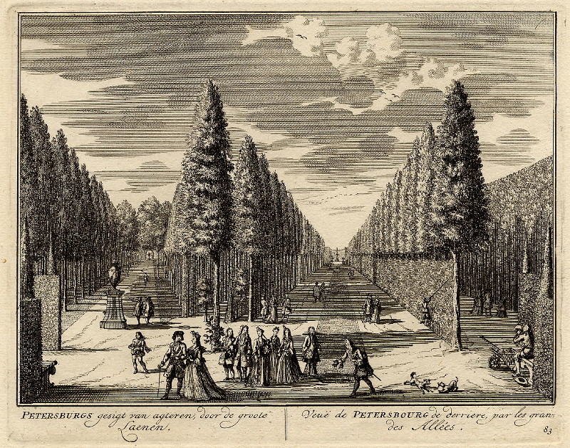 Petersburg gesigt van agteren, door de groote Laenen by Hendrik de Leth
