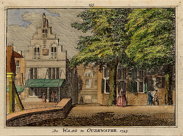 De Waag te Oudewater 1745 by H. Spilman