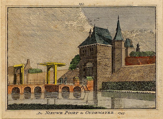 De Nieuwe Poort te Oudewater 1745 by H. Spilman naar H. de Wit