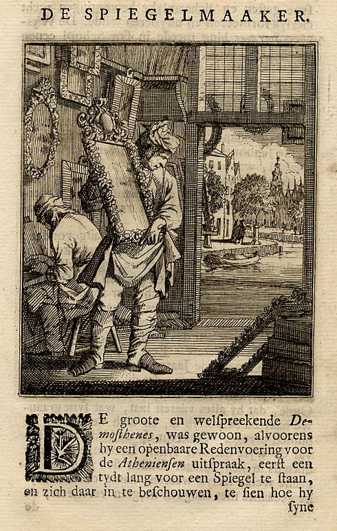 print De Spiegelmaaker by Jan Luyken