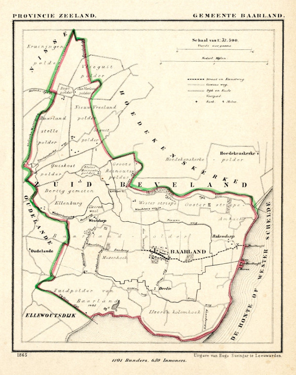 map communityplan Gemeente Baarland by J Kuyper