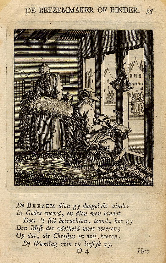 print De Beezemmaker of binder by Jan en Caspar Luyken
