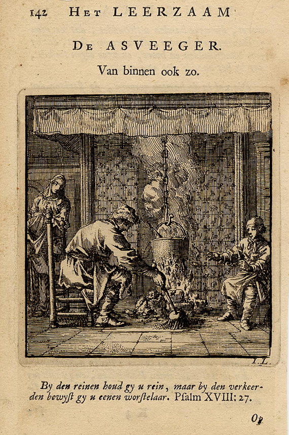 print De Asveeger. Van binnen ook zo. by Jan Luyken