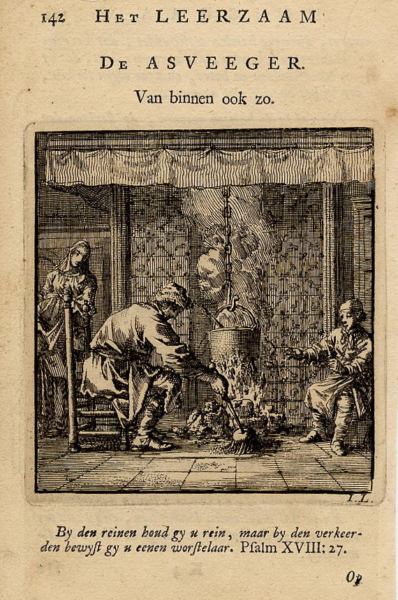 print De Asveeger. Van binnen ook zo. by Jan Luyken