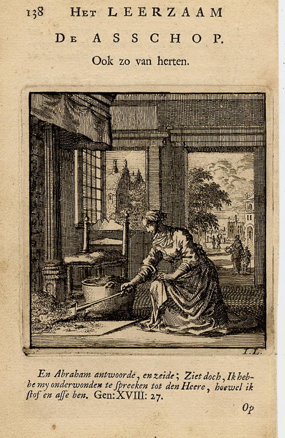 print De asschop. Ook zo van herten. by Jan Luyken