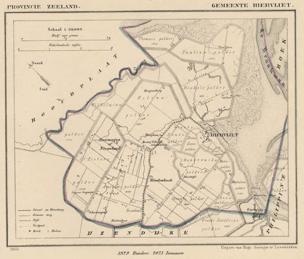 map communityplan Gemeente Biervliet by J Kuyper