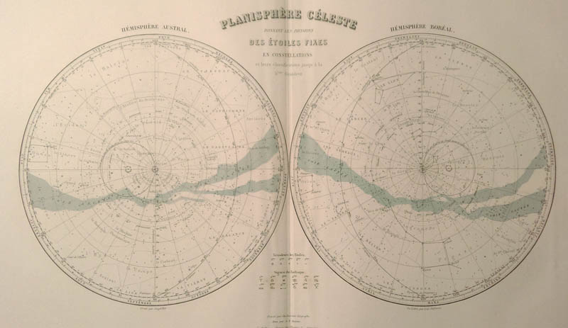 Planisphere Celeste by Debuissons, A.T. Chartier