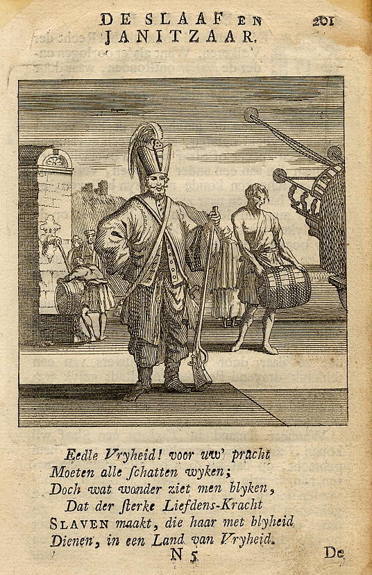 print De Slaaf en Janitzaar by Jan en Caspar Luyken