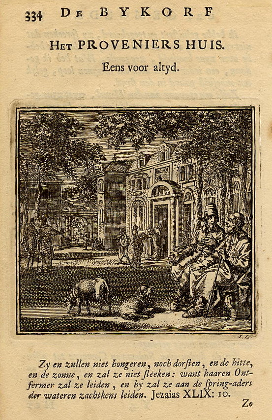 print Het Proveniershuis. Eens voor altijd. by Jan Luyken