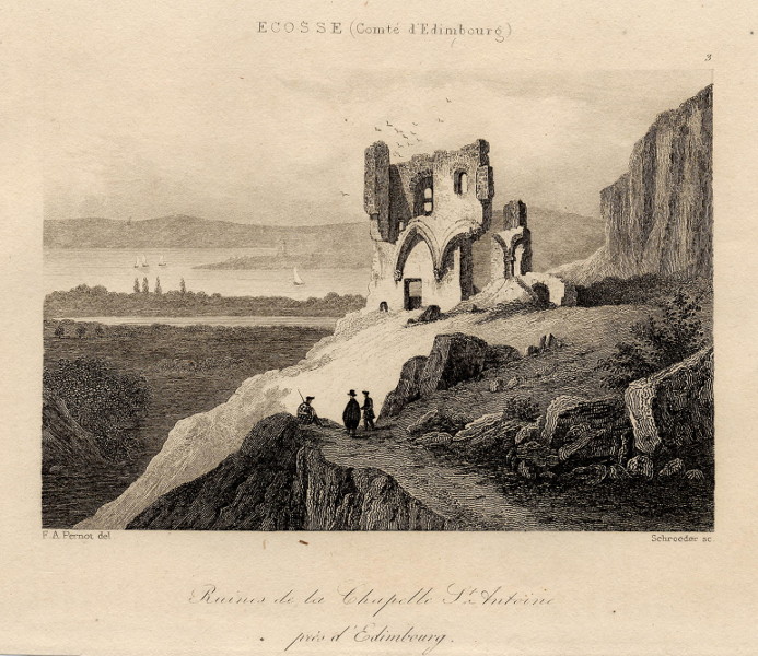 Ruines de la chapelle St. Antoine près d´Edinburgh by F.A. Pernot, Schroeder