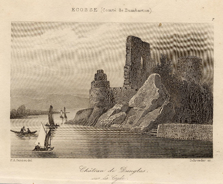 Château de Dunglas, sur la Clyde by F.A. Pernot, Schroeder