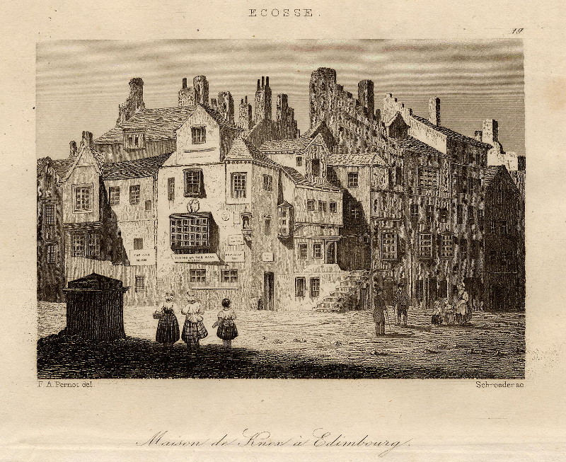 Maison de Knox à Edimbourg by F.A. Pernot, Schroeder