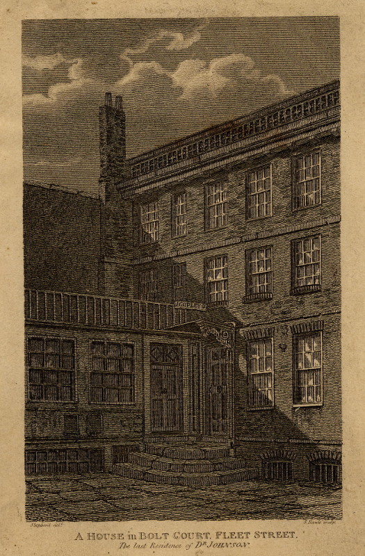 view A house in Bolt Court, Fleet Street by S. Rawle, G. Shepherd