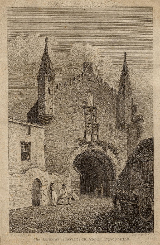 view The gateway at Tavistock abbey, Devonshire by S. Rawle, J. Nixon