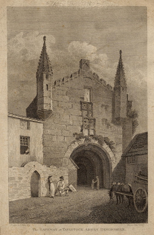 view The gateway at Tavistock abbey, Devonshire by S. Rawle, J. Nixon