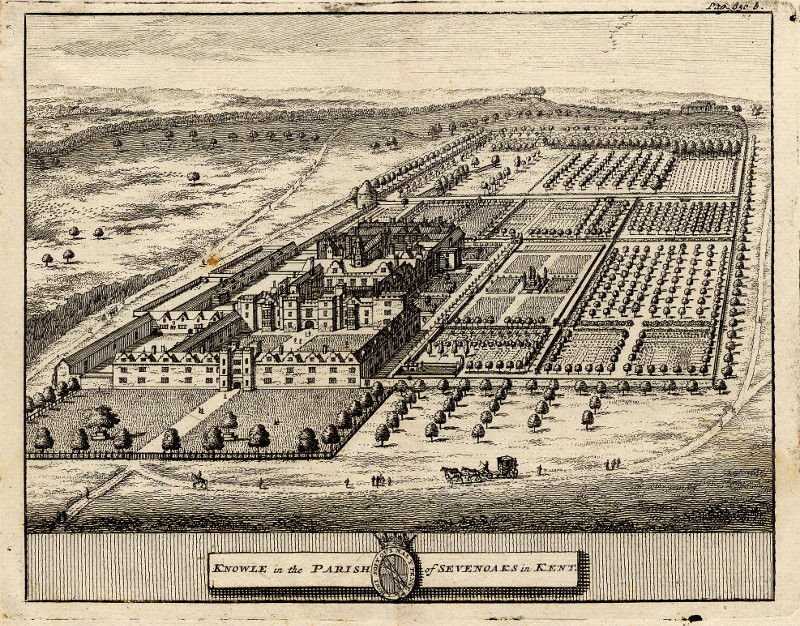 Knowle in the parish of Sevenoaks in Kent by Johannes Kip, naar Leonard Knyff