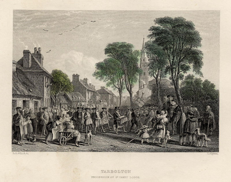 Tarbolton, procession of St. James´ lodge by T. Higham, D.O. Hill S.A.
