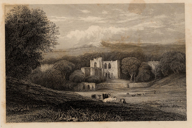 Furness Abbey, Lancashire by W. Henshell, naar D. Cox