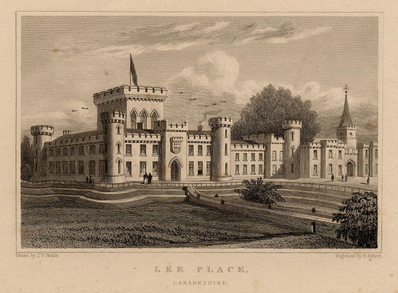 Lee Place, Lanarkshire by H. Adlard, J.P. Neale