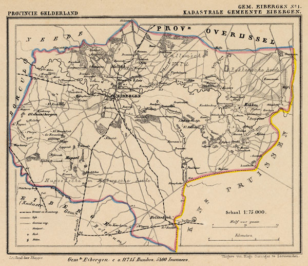 map communityplan Eibergen (Kad gem Eibergen) by Kuyper (Kuijper)