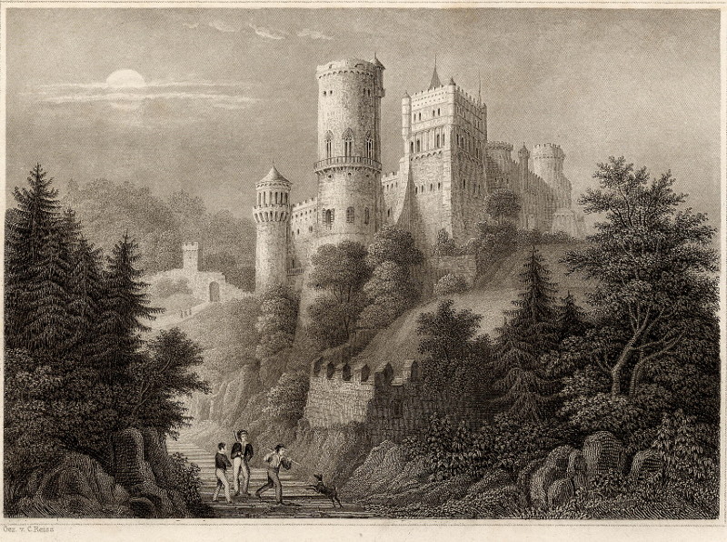 Die Löwenburg zu Wilhelmshöhe bei Kassel by C. Reiss