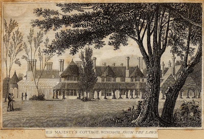 His Majesty´s cottage, Windsor, from the lawn by nn