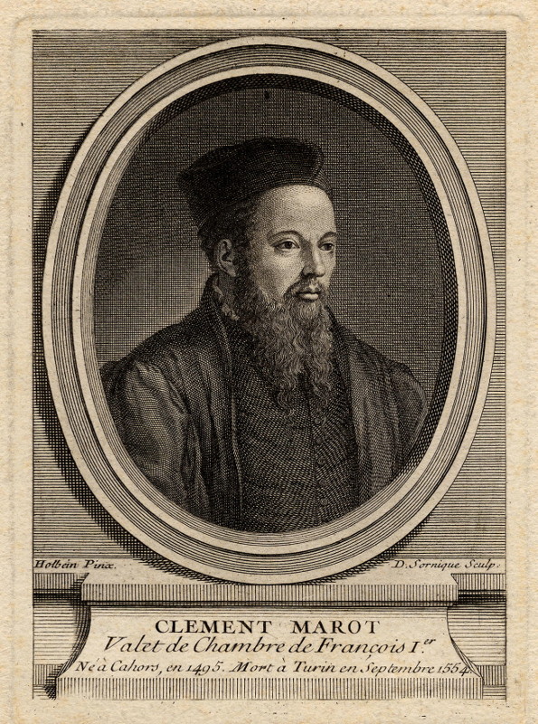 print Clement Marot, Valet de Chambre de Francois I-er by D. Sornique naar Hans Holbein (mogelijk)